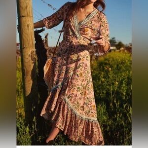 FARM Rio Anthropologie Clara Wrap Dress
